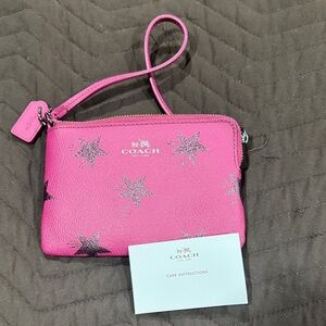 Coach Fuchsia Star Wristlet